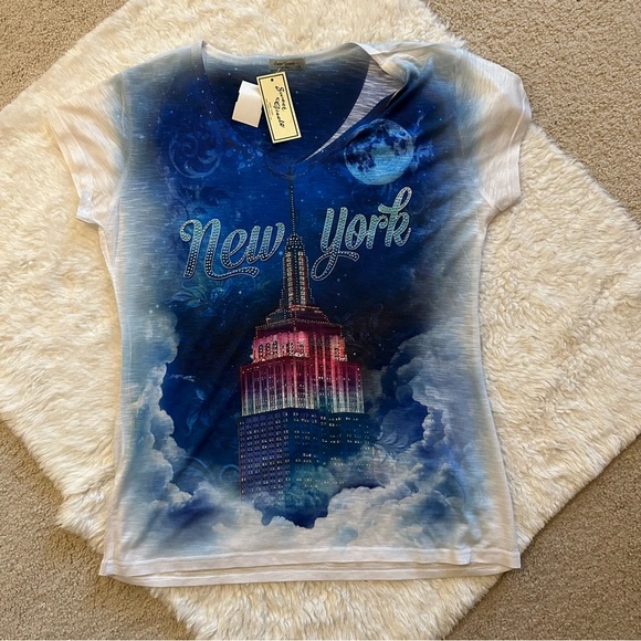 New York bling Empire State Building tshirt NWT xl - Picture 8 of 9
